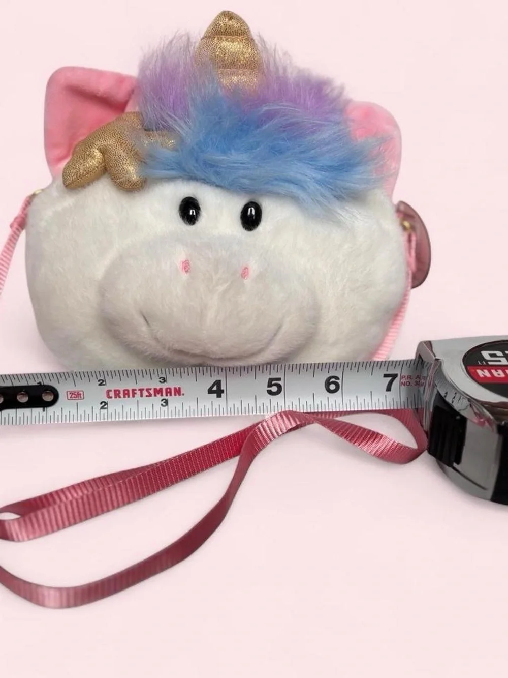 Plush Unicorn & Game Controller Kids Crossbody Bags - White, Purple, Pink
